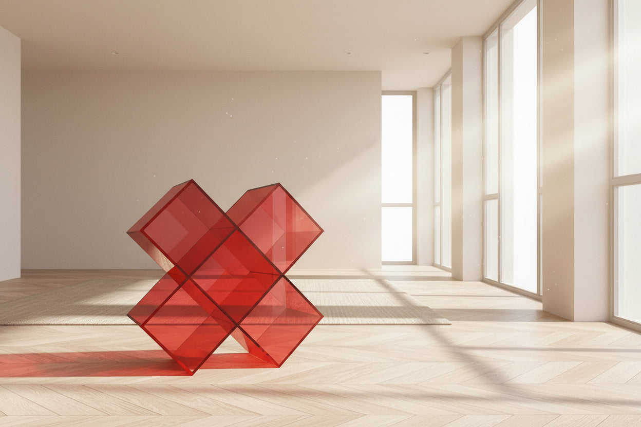 X-CUBE | Geometric Prism Acrylic Shelf