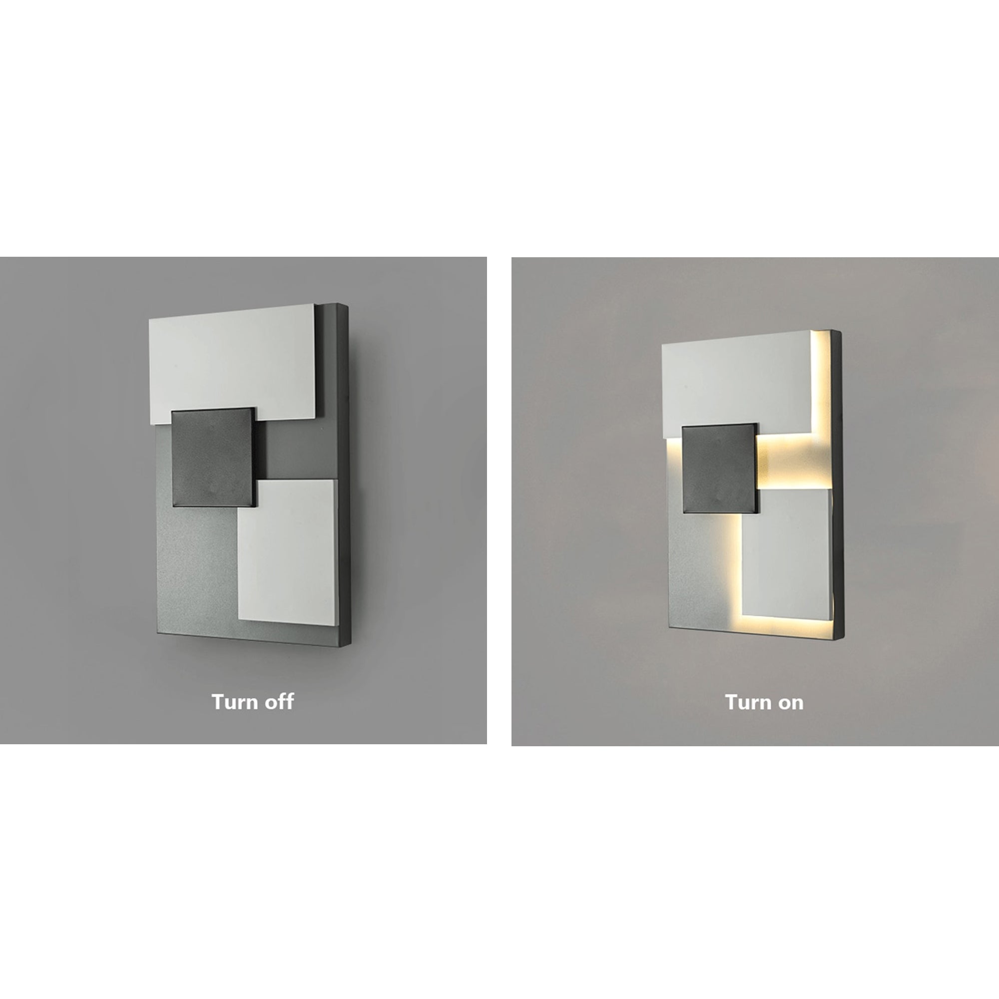 Abstract Wall Lamp – Modern Black White Geometry Fixture