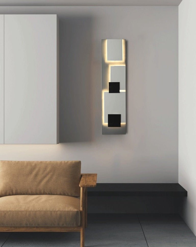 Abstract Wall Lamp – Modern Black White Geometry Fixture