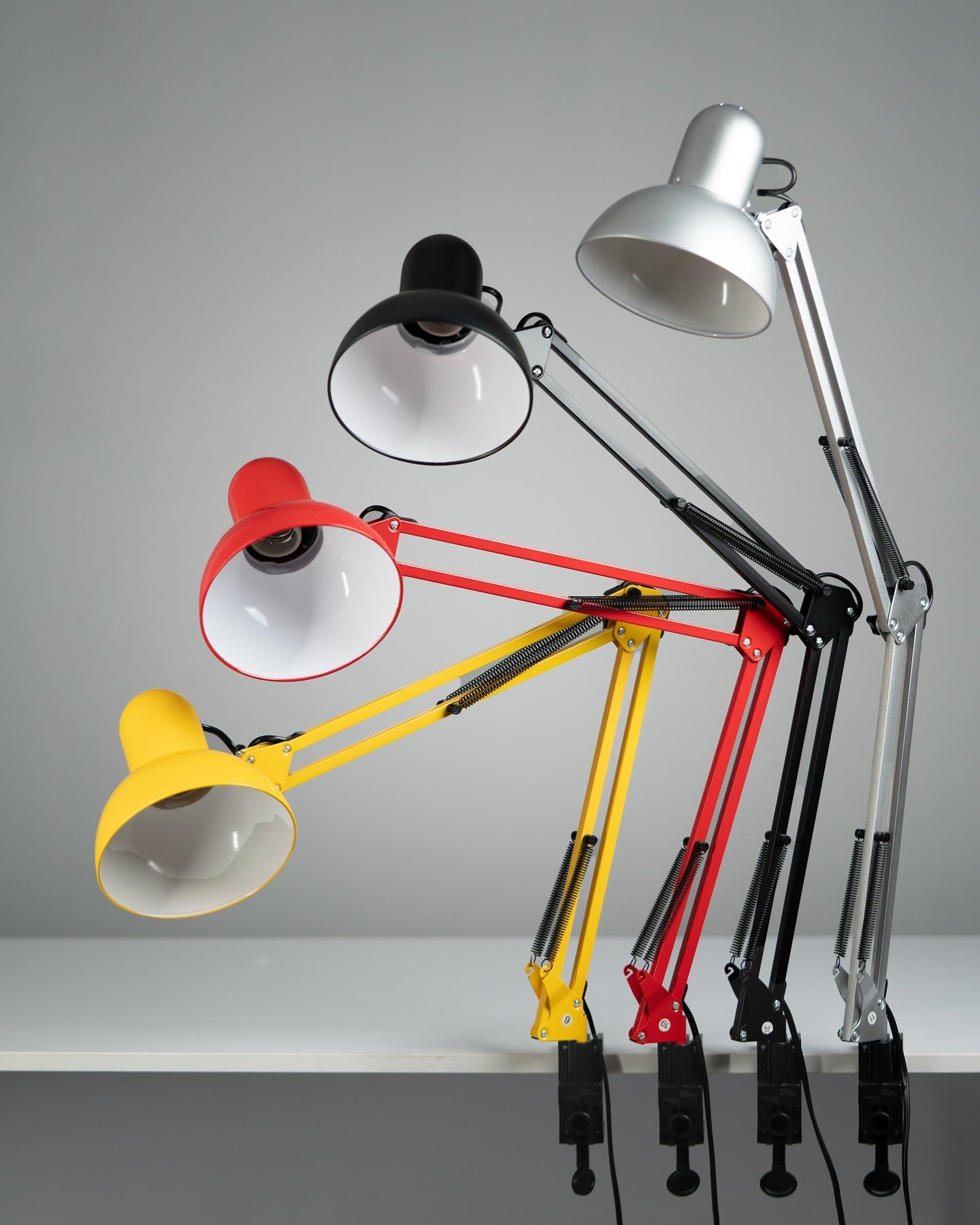 adjustable task light clamp mounted lamp