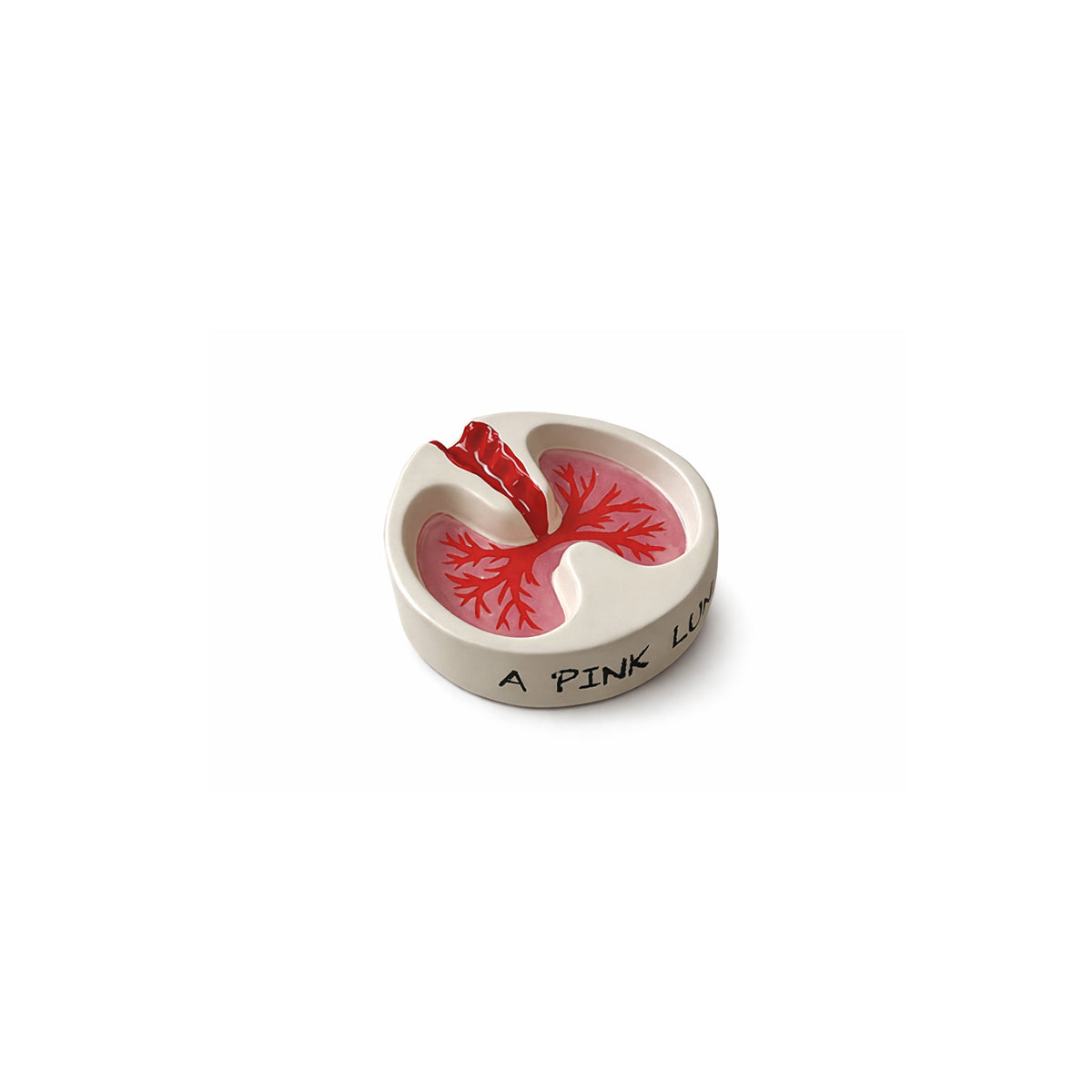 Pink Lung Ashtray - Ceramic Resin Design 4x4"