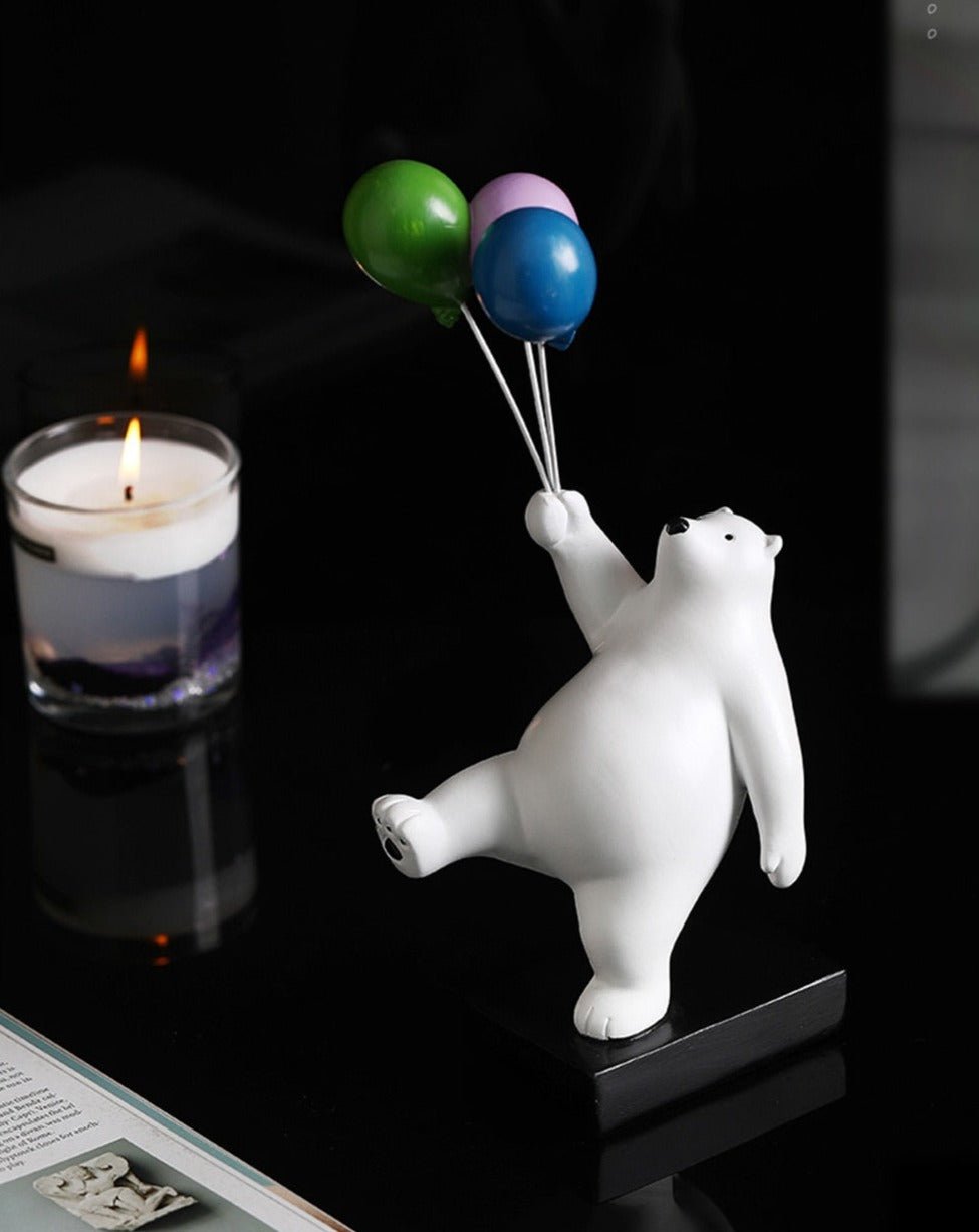 Balloon Bear Sculpture - Unique Shelf Decor Piece