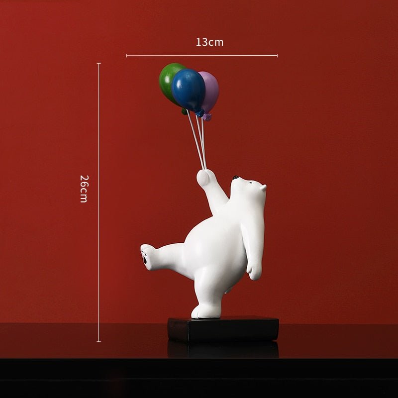 Balloon Bear Sculpture - Unique Shelf Decor Piece