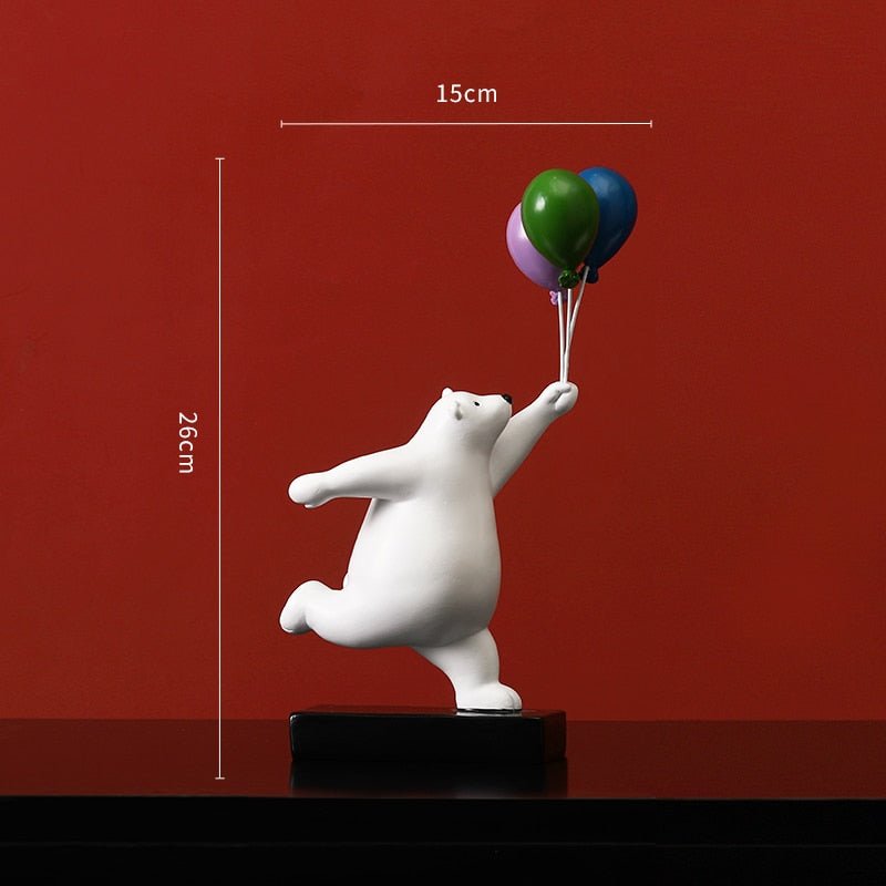 Balloon Bear Sculpture - Unique Shelf Decor Piece