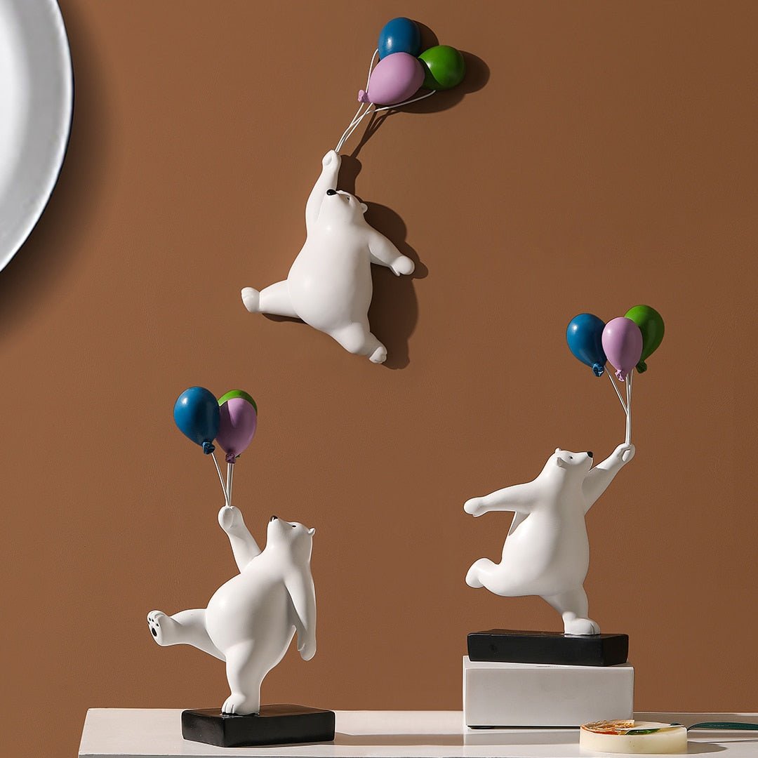Balloon Bear Sculpture - Playful Wall Mount Art
