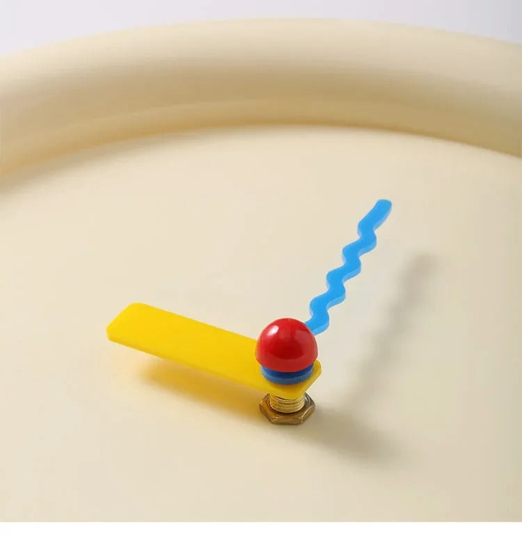 beige wall clock