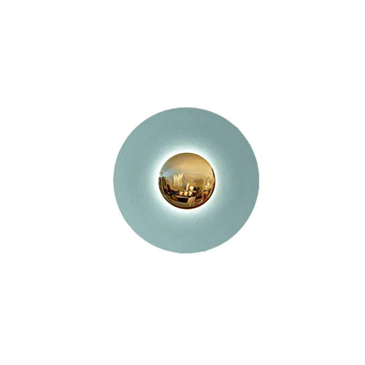 Chrome Wall Lamp - Minimalist UFO Shaped Light