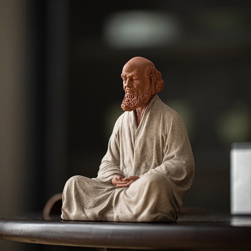 Bodhidharma Buddha Statue - Hand Crafted Ceramic Sculpture