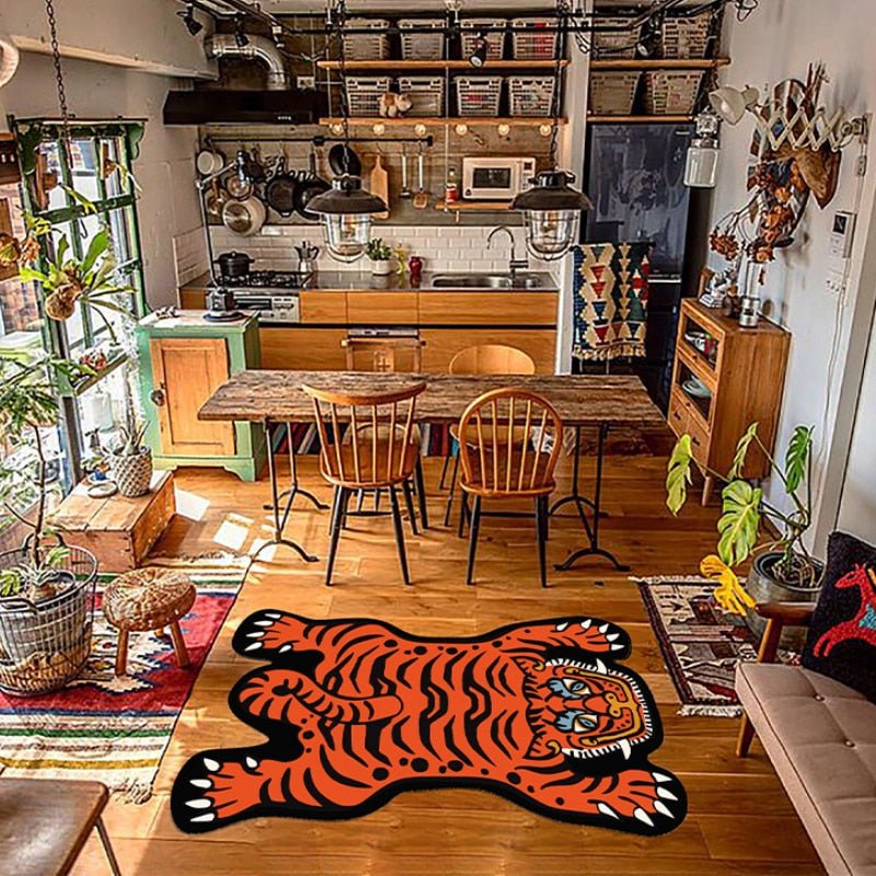 Cartoon Tiger Rug - Cute Animal Decor Mat