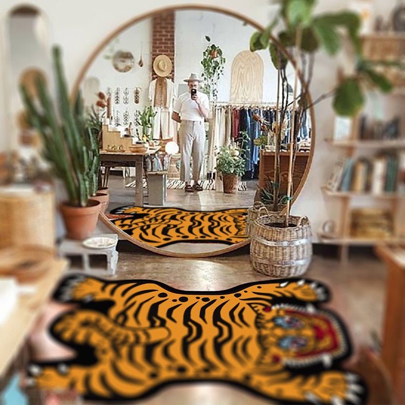 Cartoon Tiger Rug - Cute Animal Decor Mat