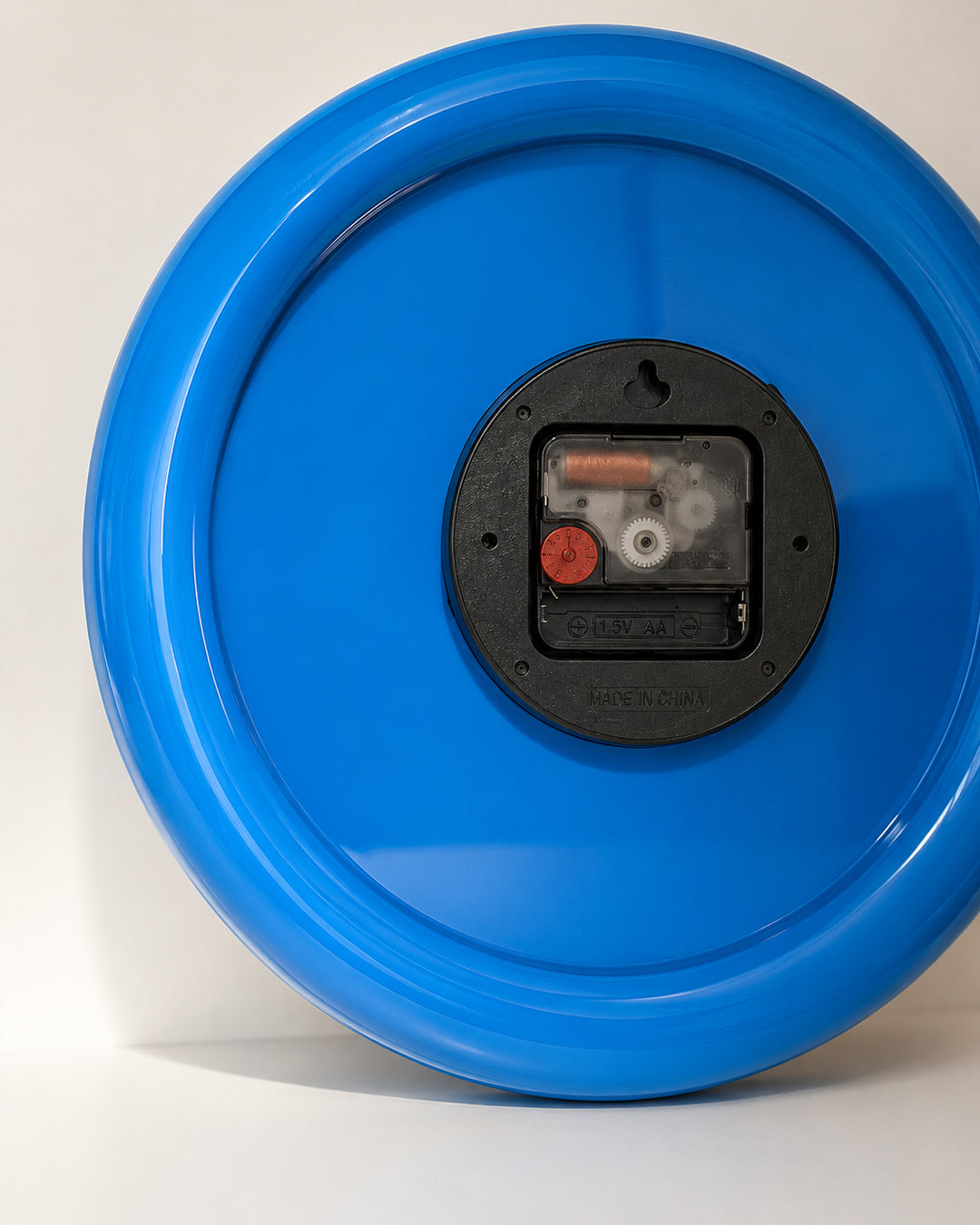 bold wall clock shown styled in a kids room