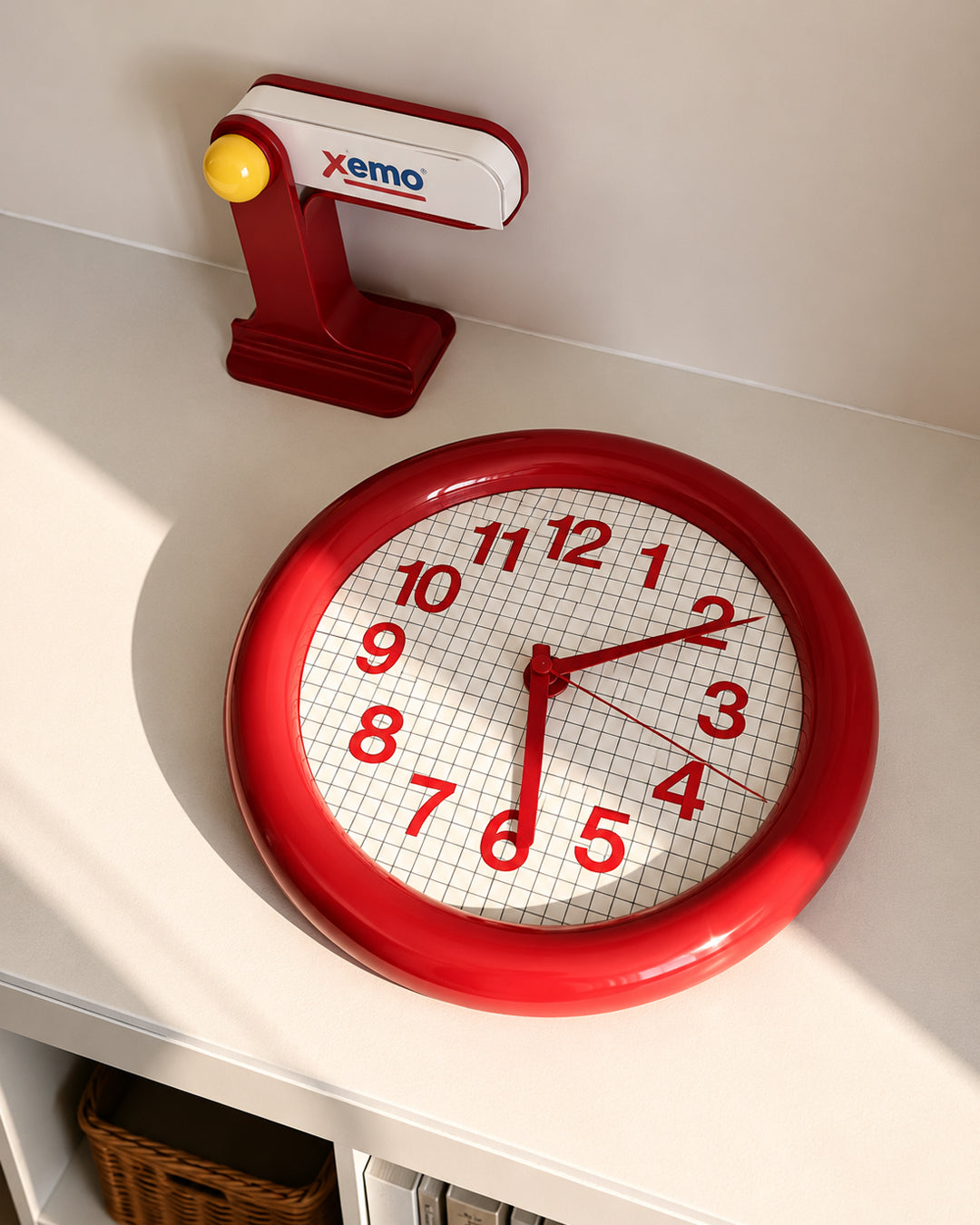 wall clock size reference photo next to everyday objects