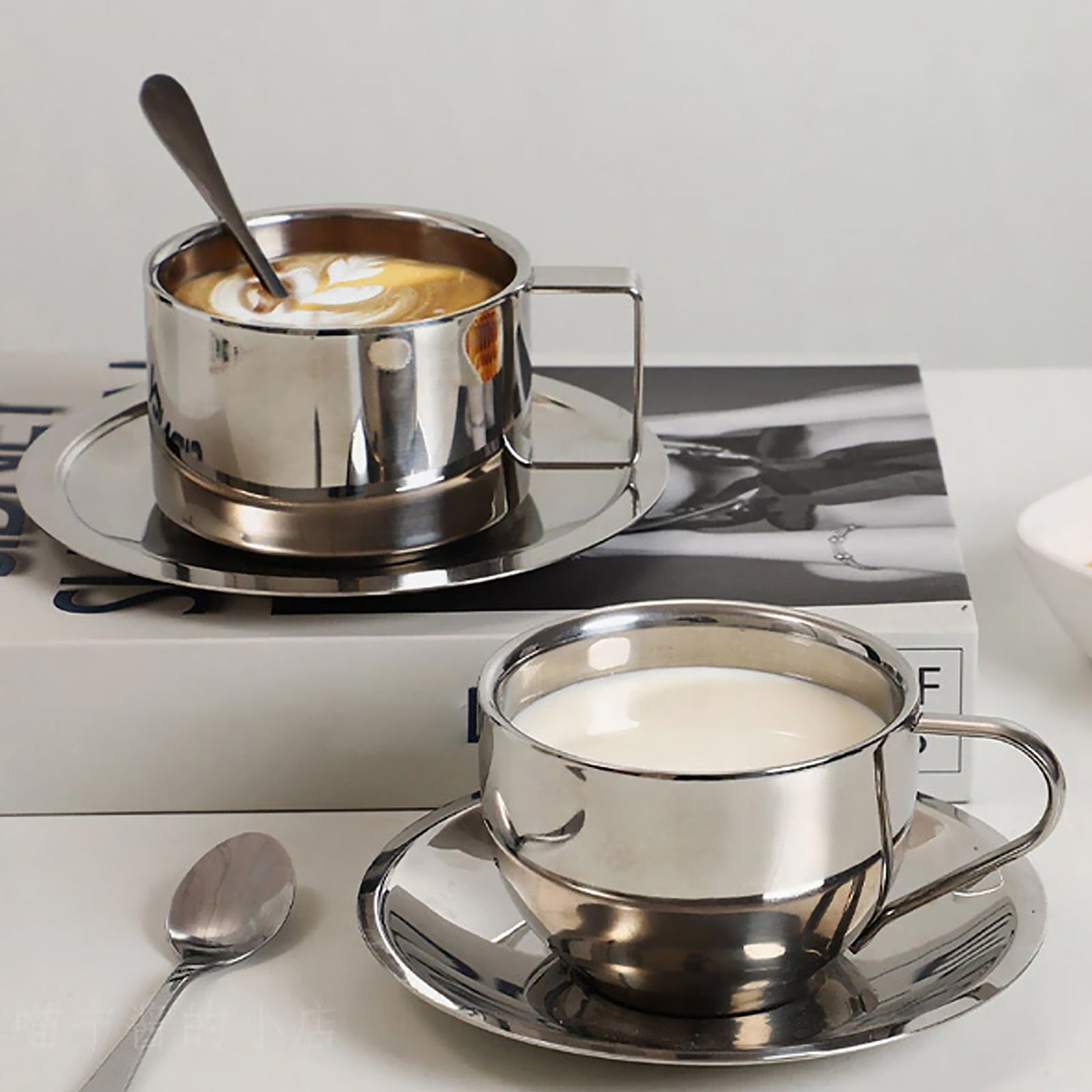 Thermal Tea Set - Stainless Steel Mug & Spoon