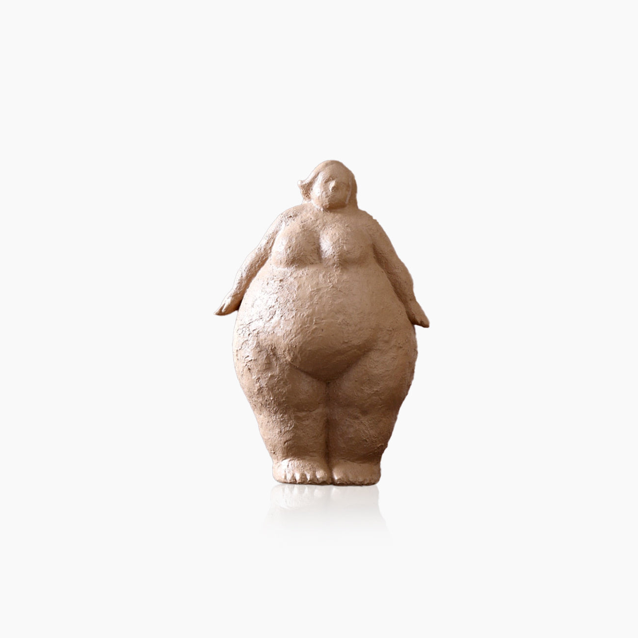 Curvy Yoga Sculpture - Resin Female Figurine Art