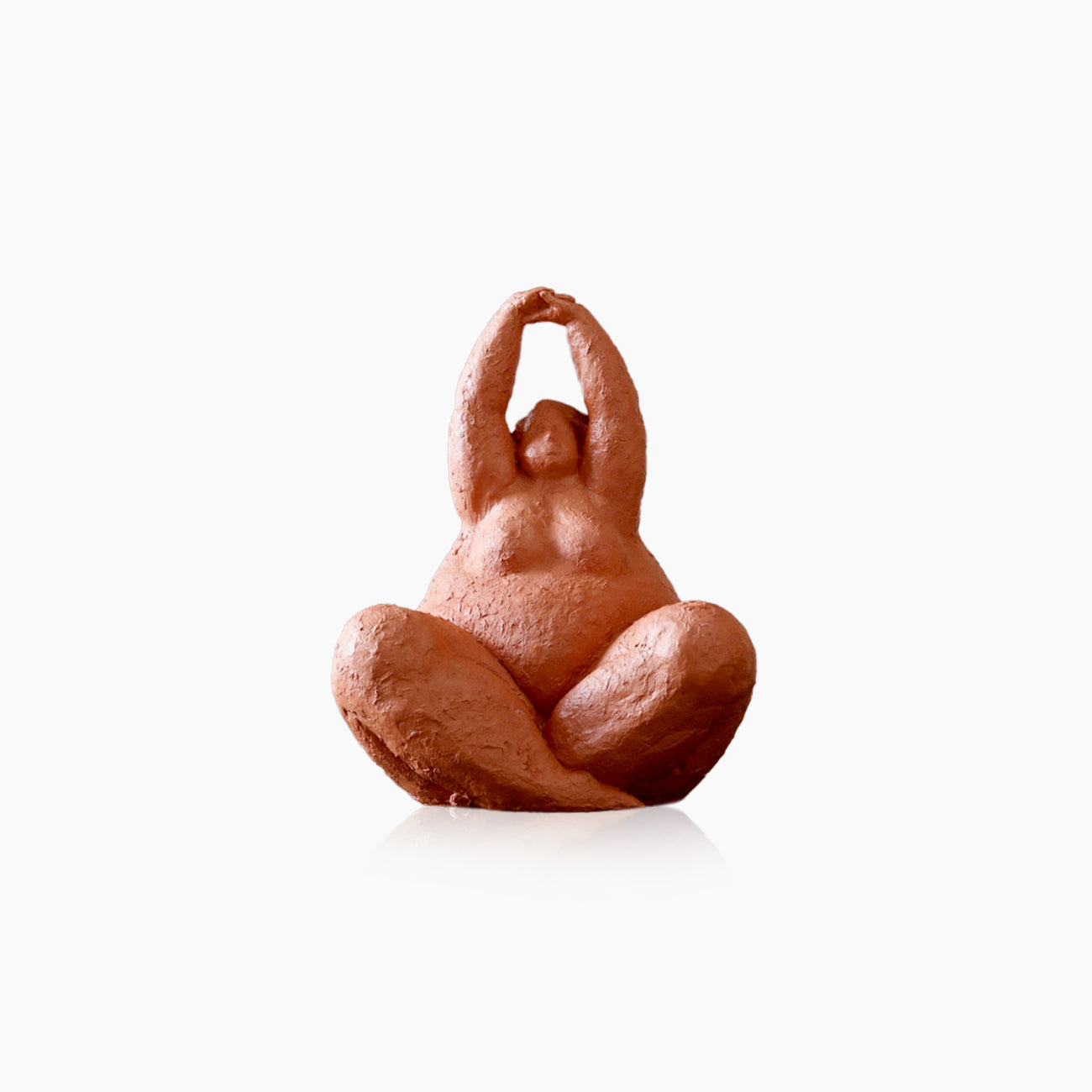 Curvy Yoga Sculpture - Resin Female Figurine Art