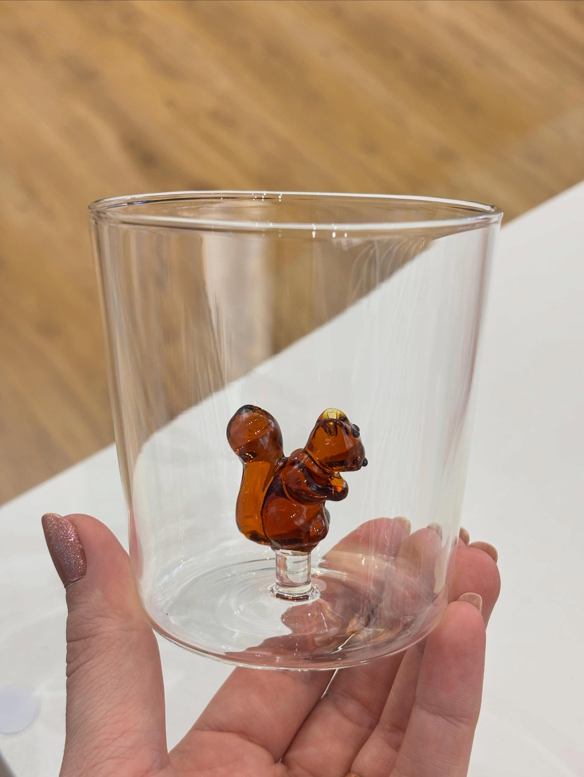 cute transparent coffee glass