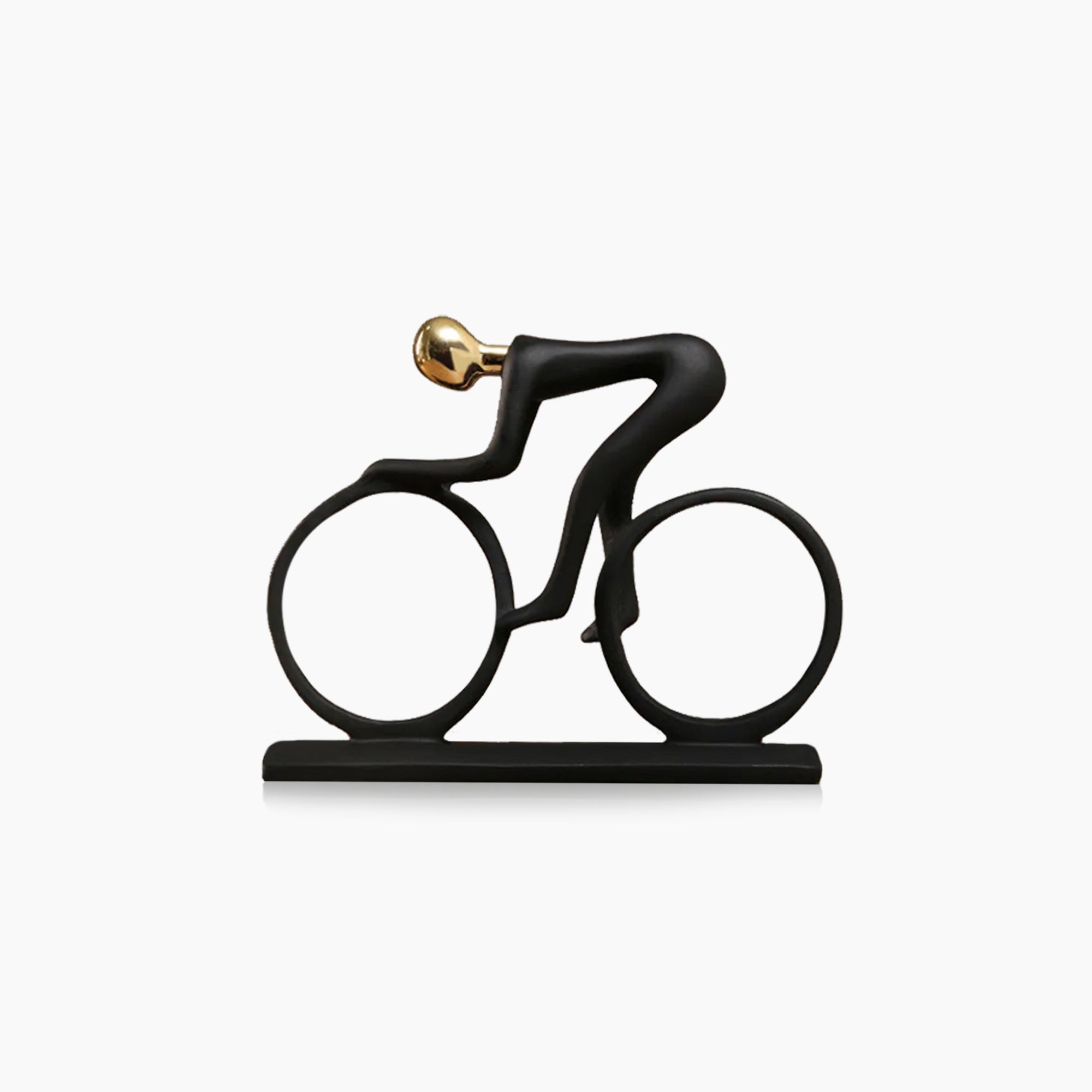 Cyclist Figurine Sculpture - Handcrafted Resin Bike Statue