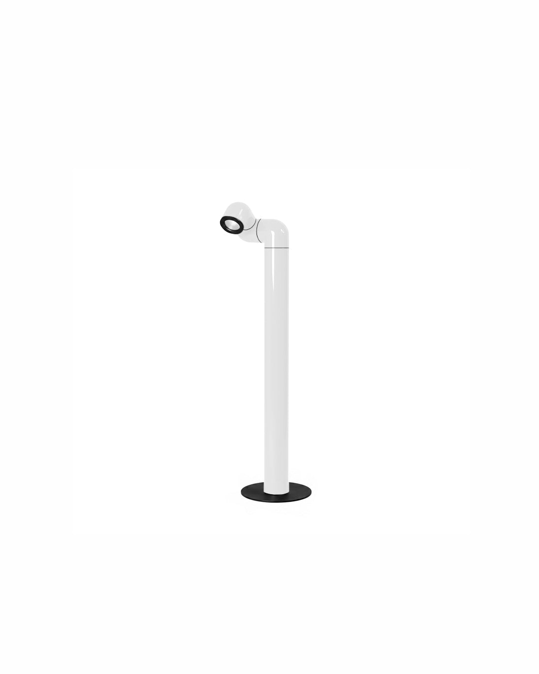 White floor version articulating pipe spotlight