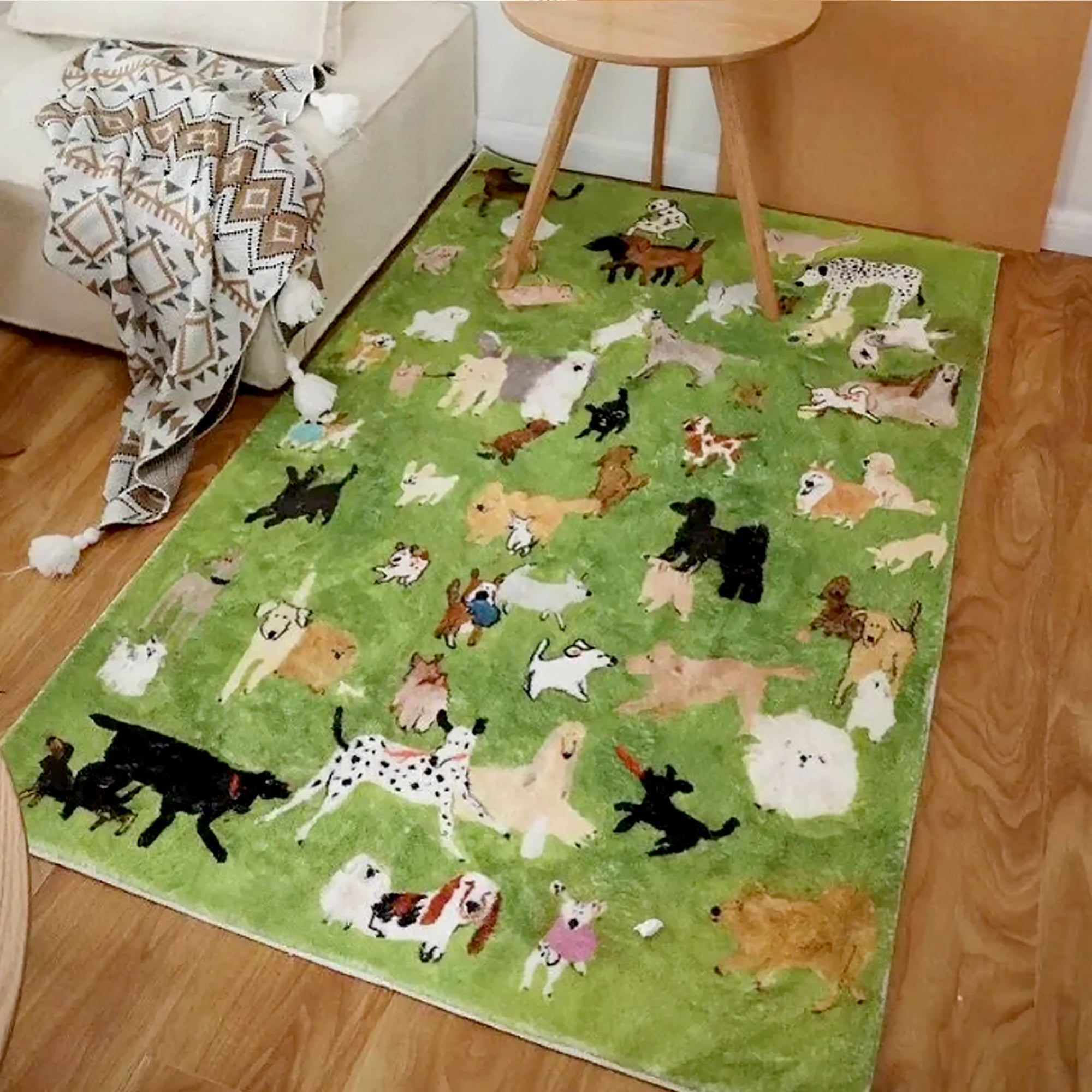 Dog Park Rug - Soft Cozy Animal Print Mat