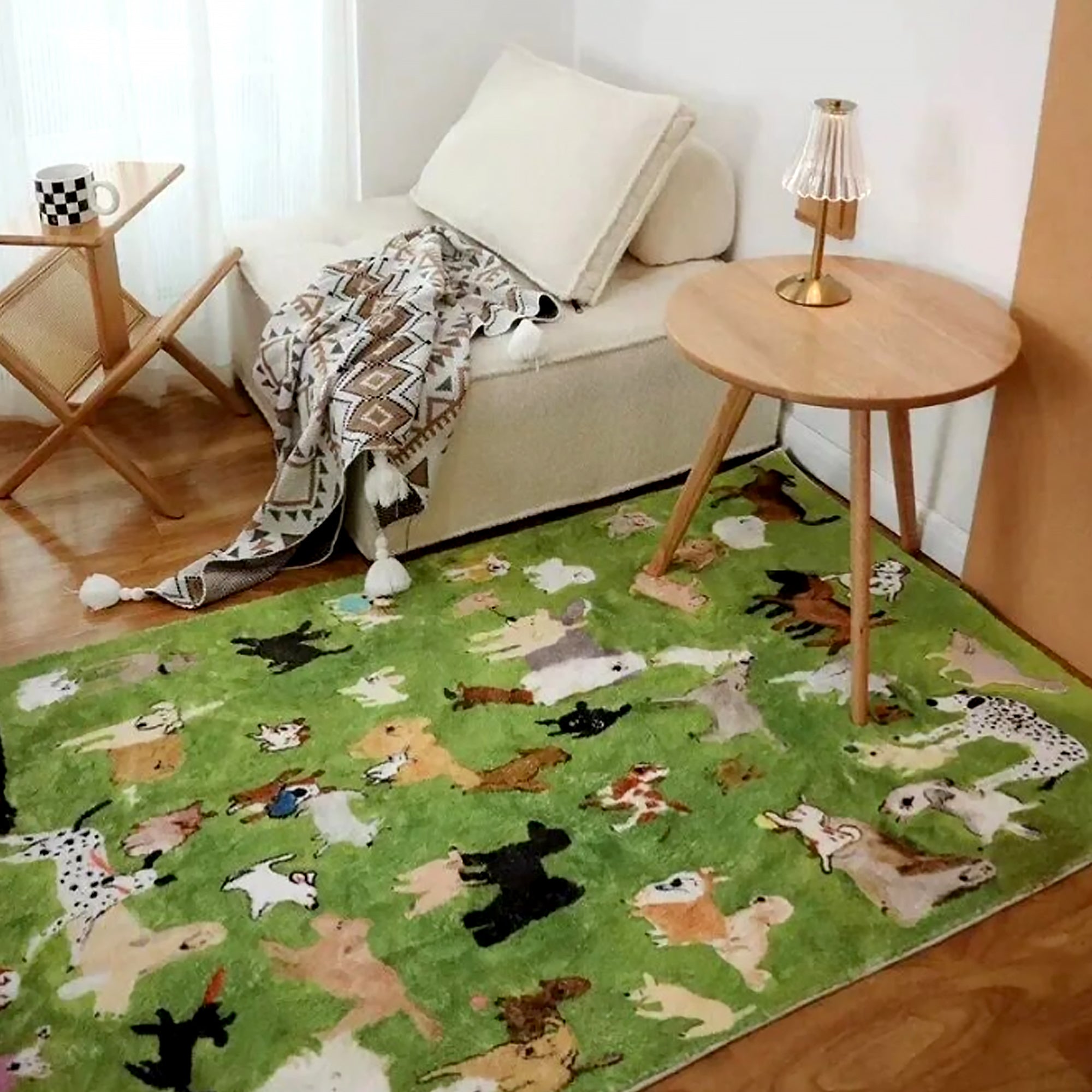 Dog Park Rug - Soft Cozy Animal Print Mat