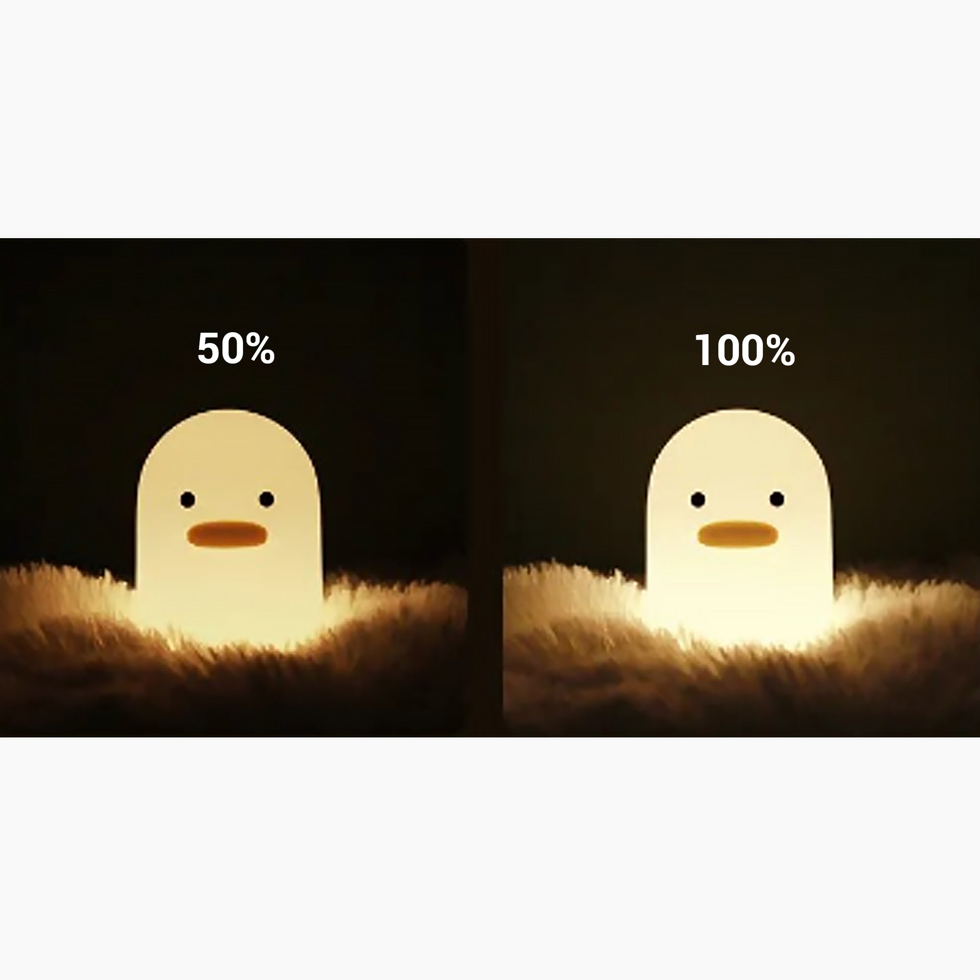Silicone Night Light - Soft Glowing Duck Kids Room Lamp