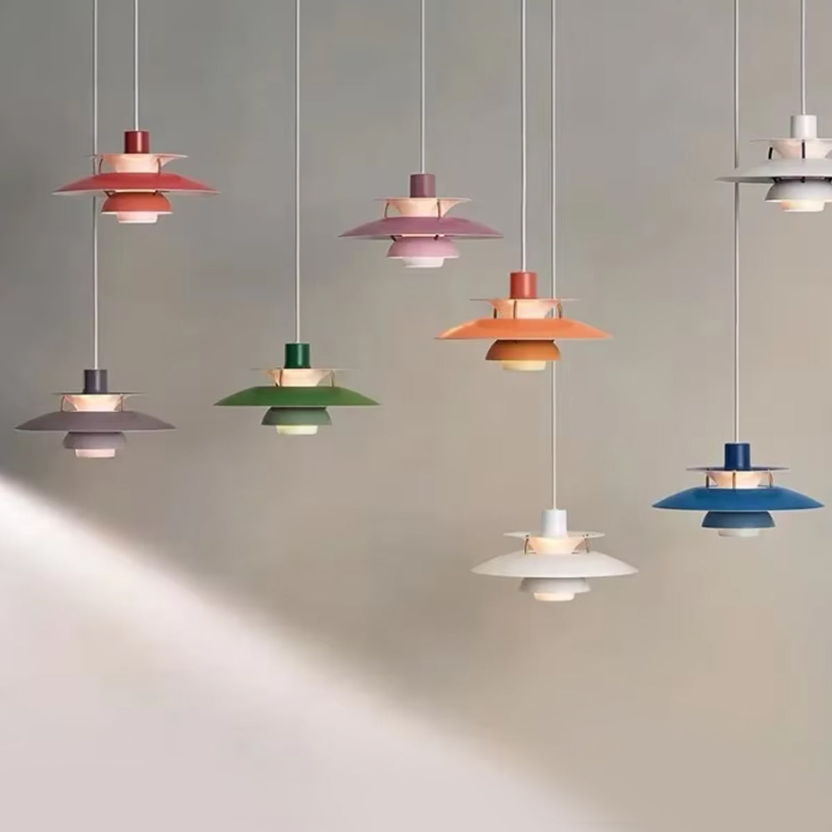Color Umbrella Ceiling Fixture - Modern Scandinavian Lamp