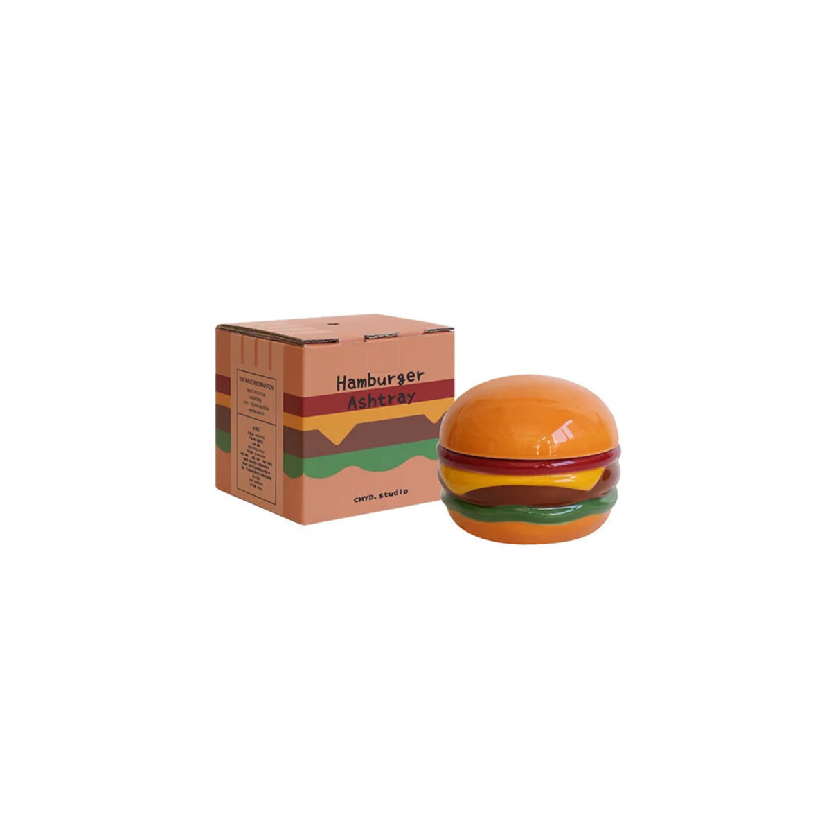 Burger Ceramic Ashtray - Durable, Quirky Design