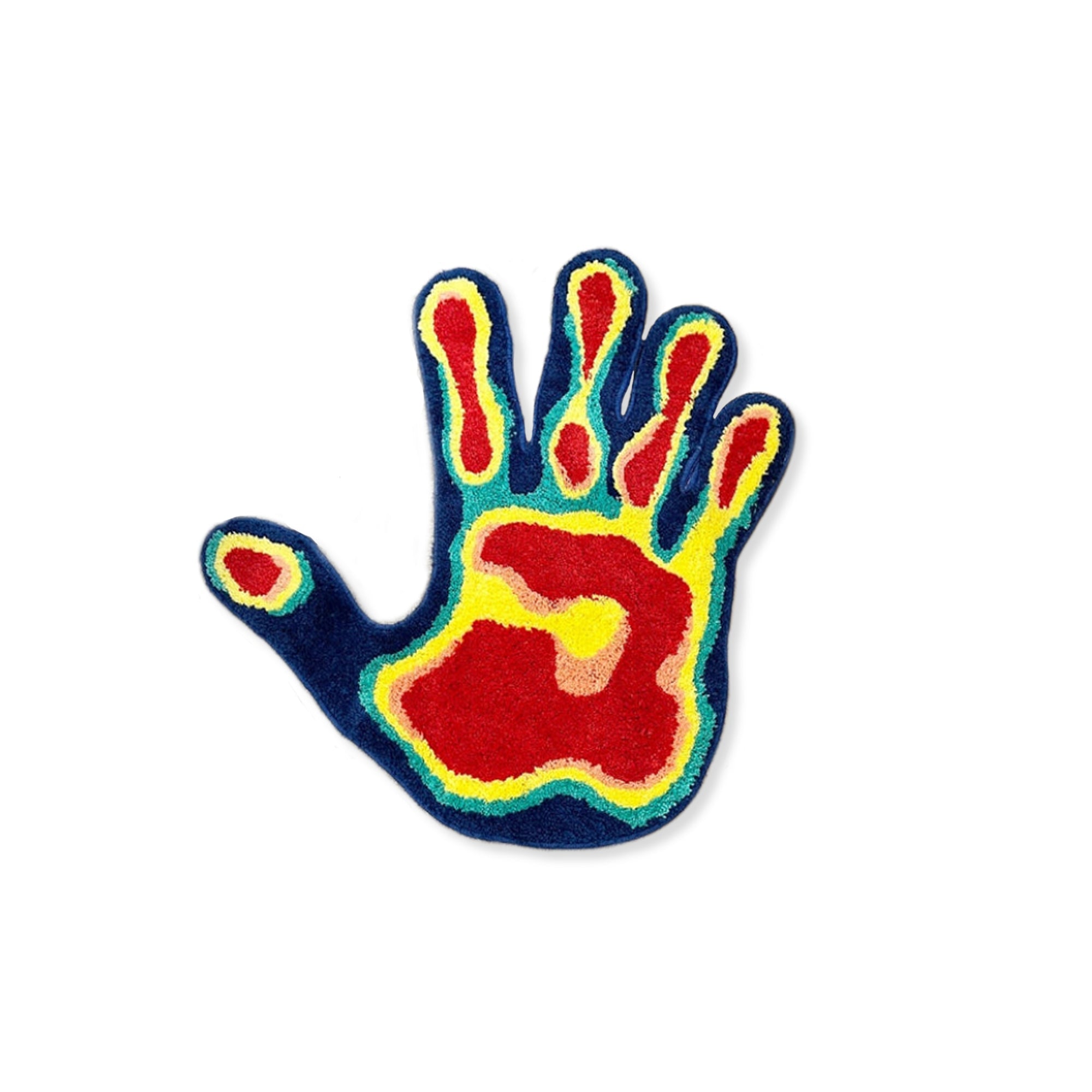 Thermal Imager Mat - Handmade Palm Shape Rug