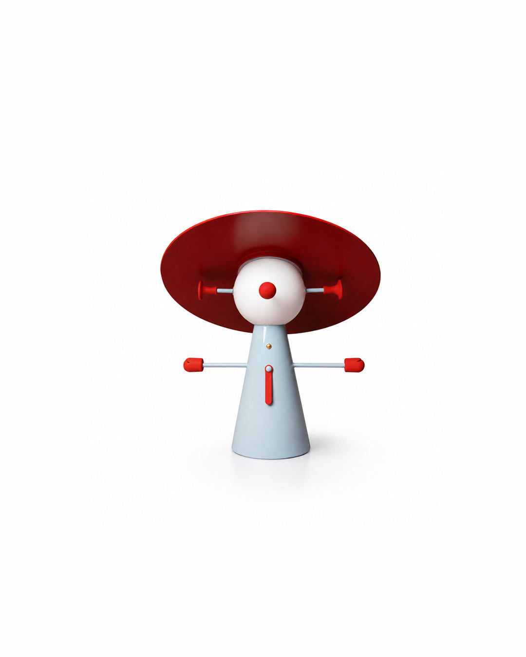 Red character desk lamp, front view