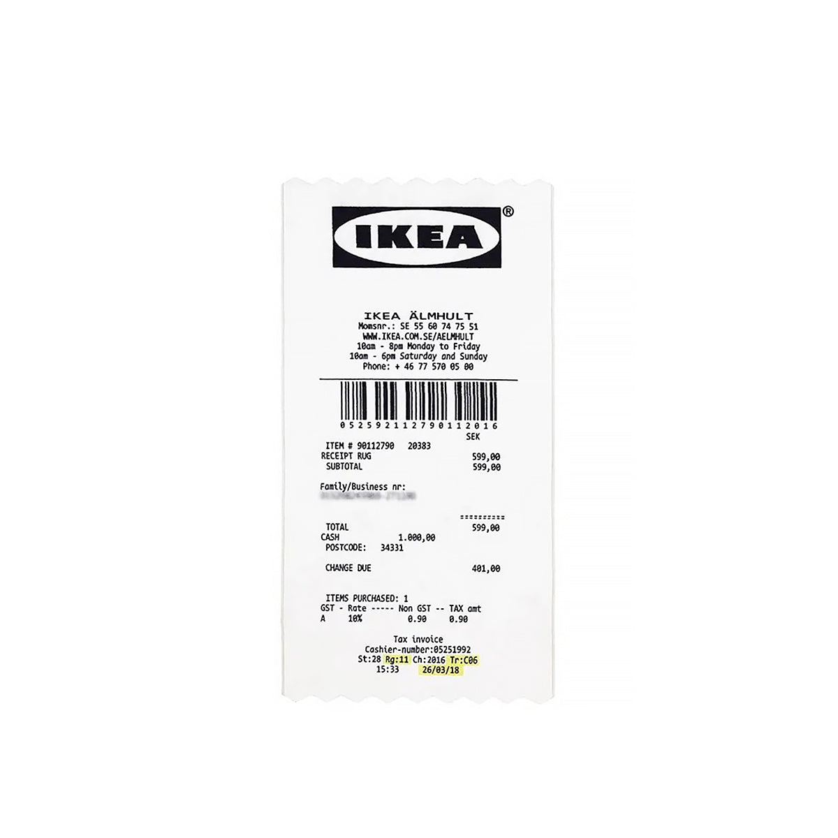 IKEA Receipt Rug - Quirky Oversized Floor Mat