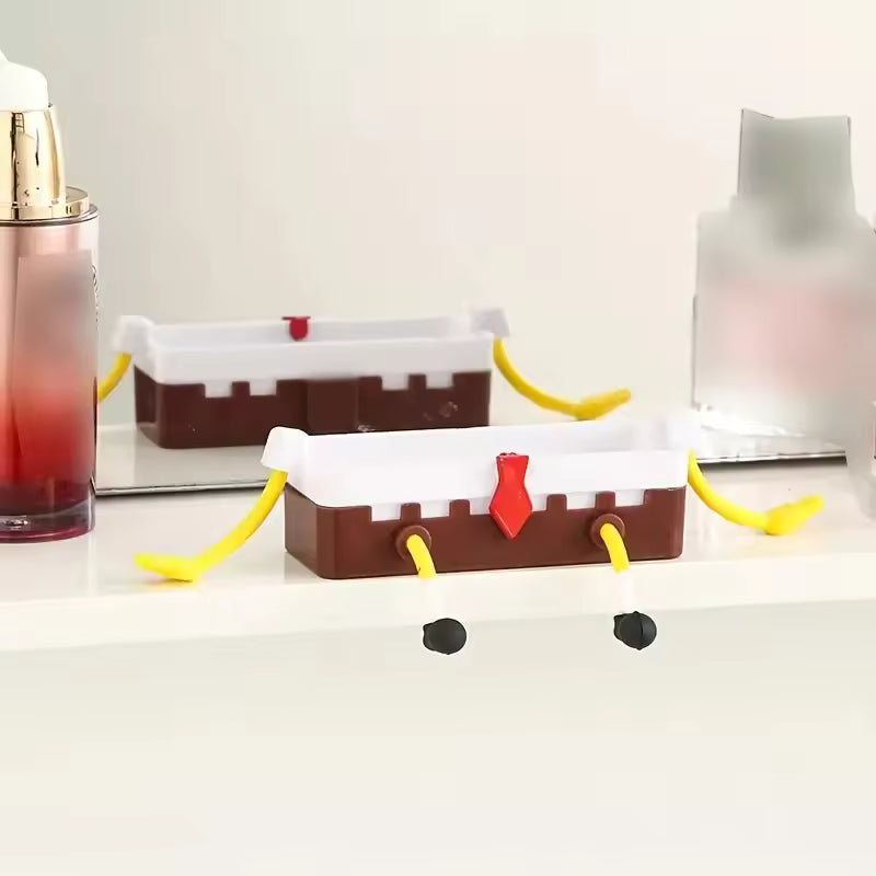 compact wall mounted sponge holder for modern kitchen sink