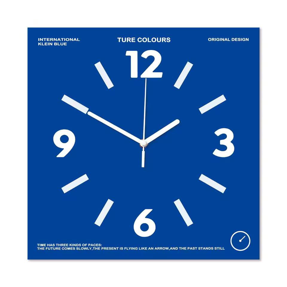 POPFACE | Colorblock Silent Square Wall Clock