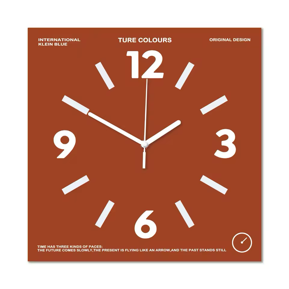 POPFACE | Colorblock Silent Square Wall Clock
