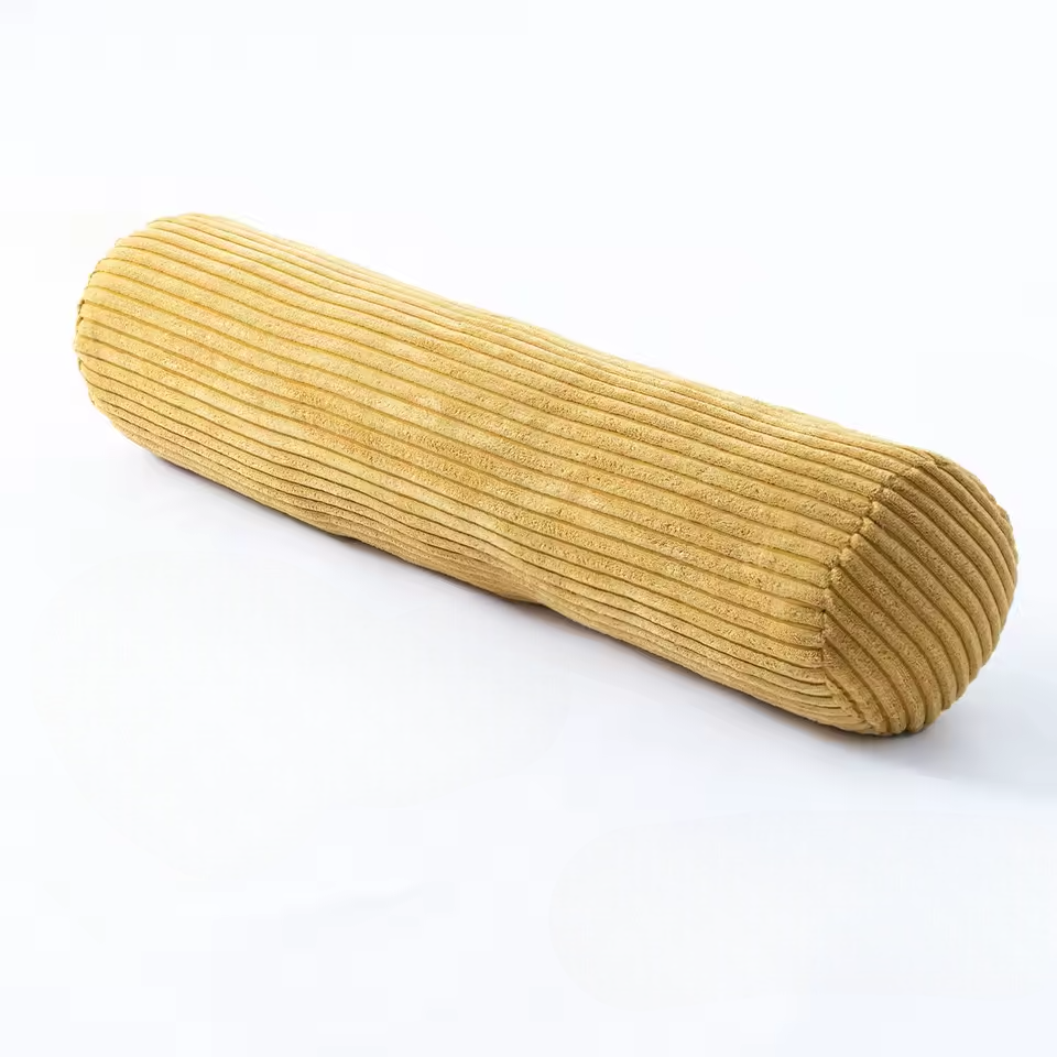 Corduroy Bolster Pillow 6x24in Cylindrical Decorative Body Cushion