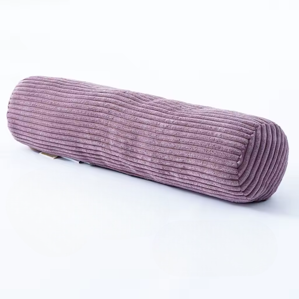 Corduroy Bolster Pillow 6x24in Cylindrical Decorative Body Cushion