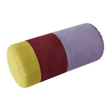 Velvet Round Neck Bolster Pillow Cylinder Lumbar Support Cushion