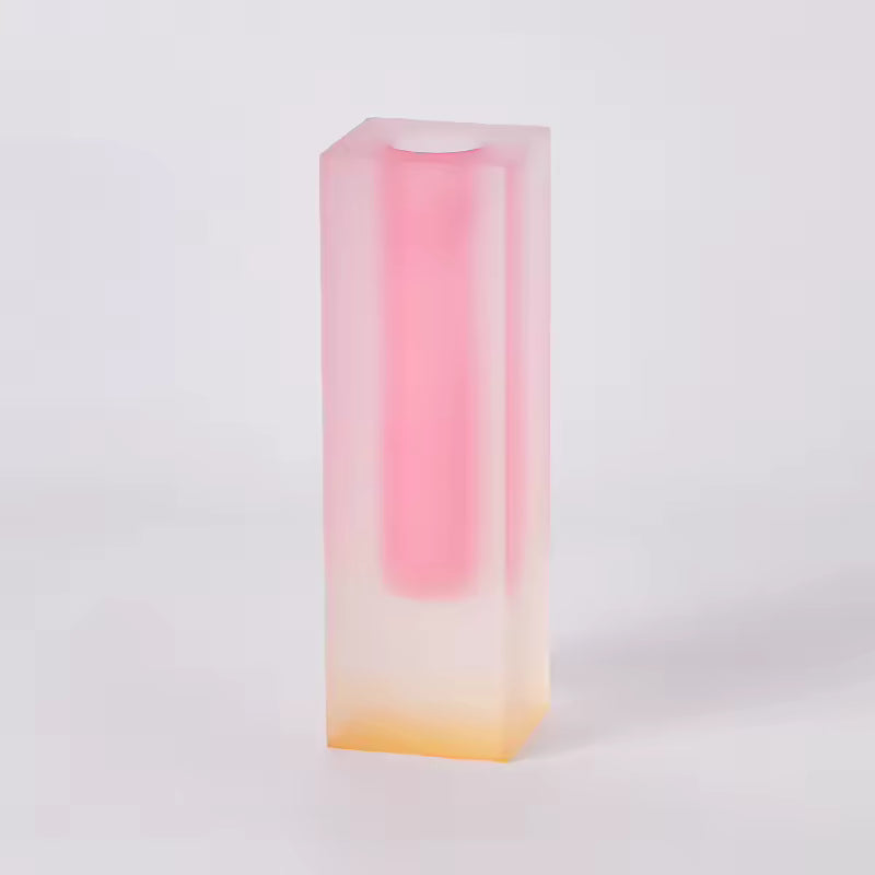 Modern Rainbow Pillar Bud Vase Decorative Acrylic Tabletop Vase