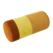 Velvet Round Neck Bolster Pillow Cylinder Lumbar Support Cushion