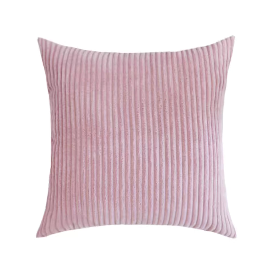 Striped Corduroy Cushion Cover Solid Color Sofa Pillowcase