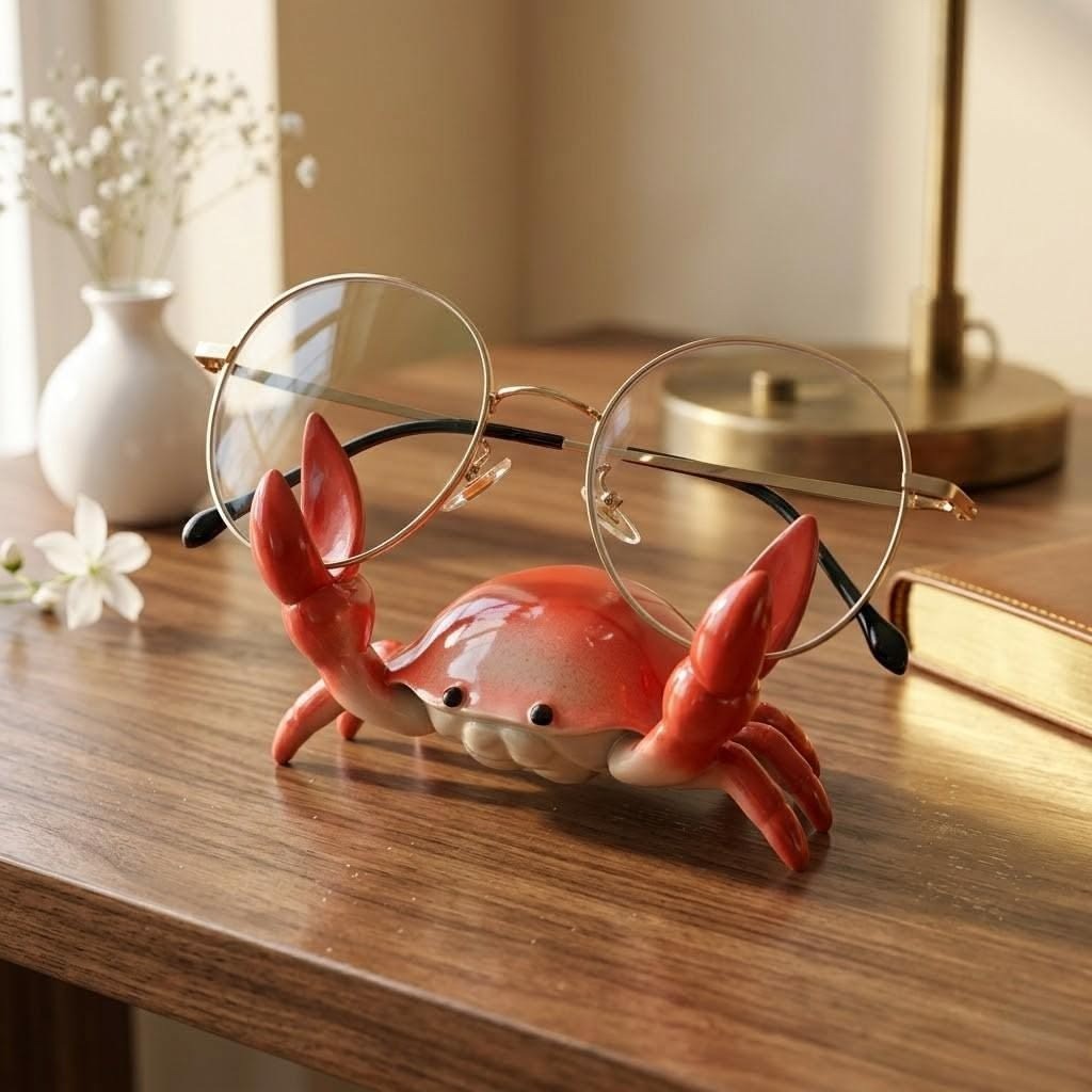decorative crab stand for glasses and mobile phones