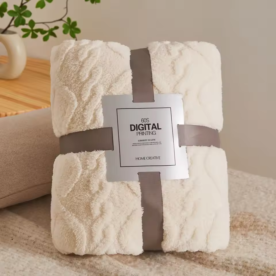 TAFFU-VELVET | Dual-Sided Lamb Wool & Flannel Throw