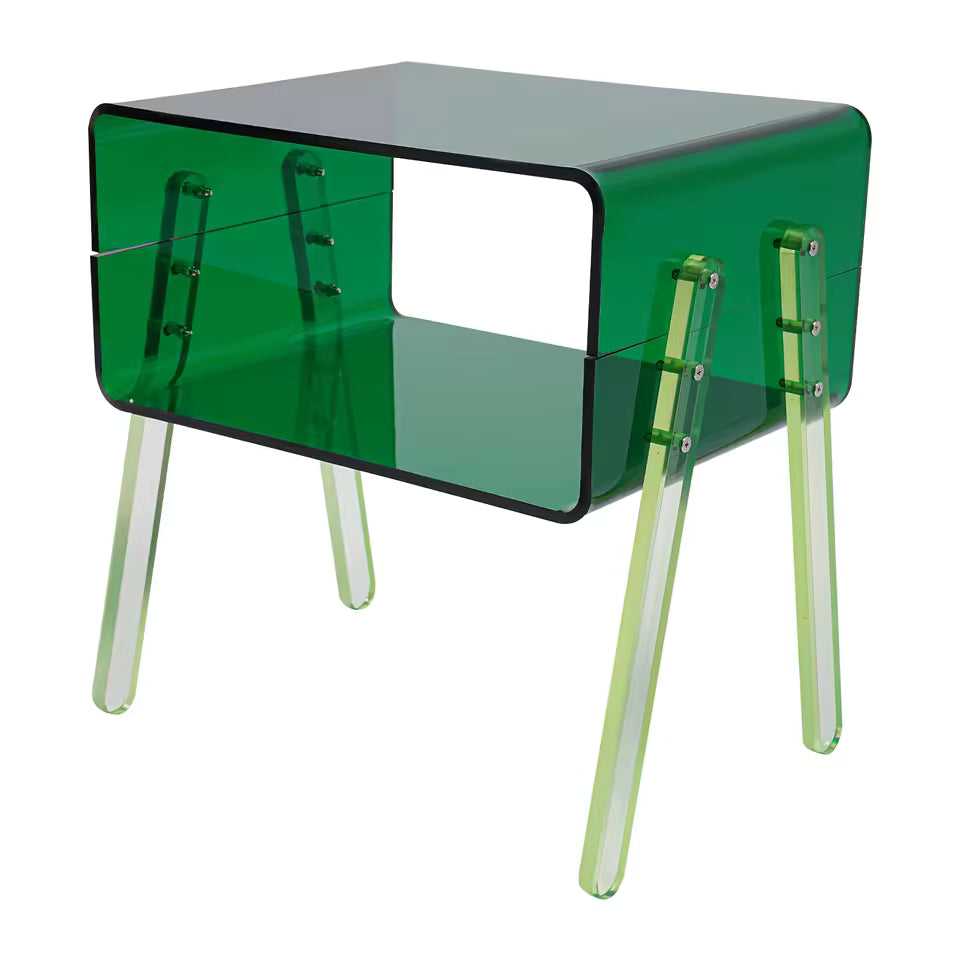 Clear Acrylic Side Table Modern Minimalist Nightstand End Table