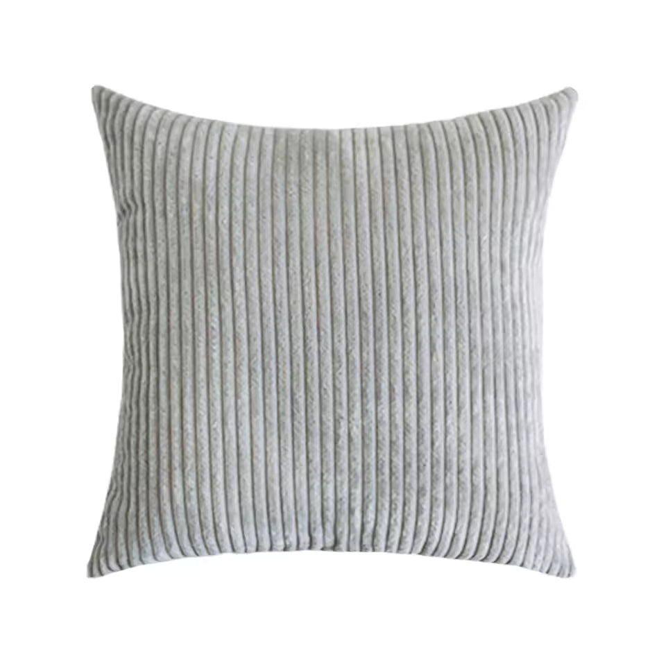Striped Corduroy Cushion Cover Solid Color Sofa Pillowcase