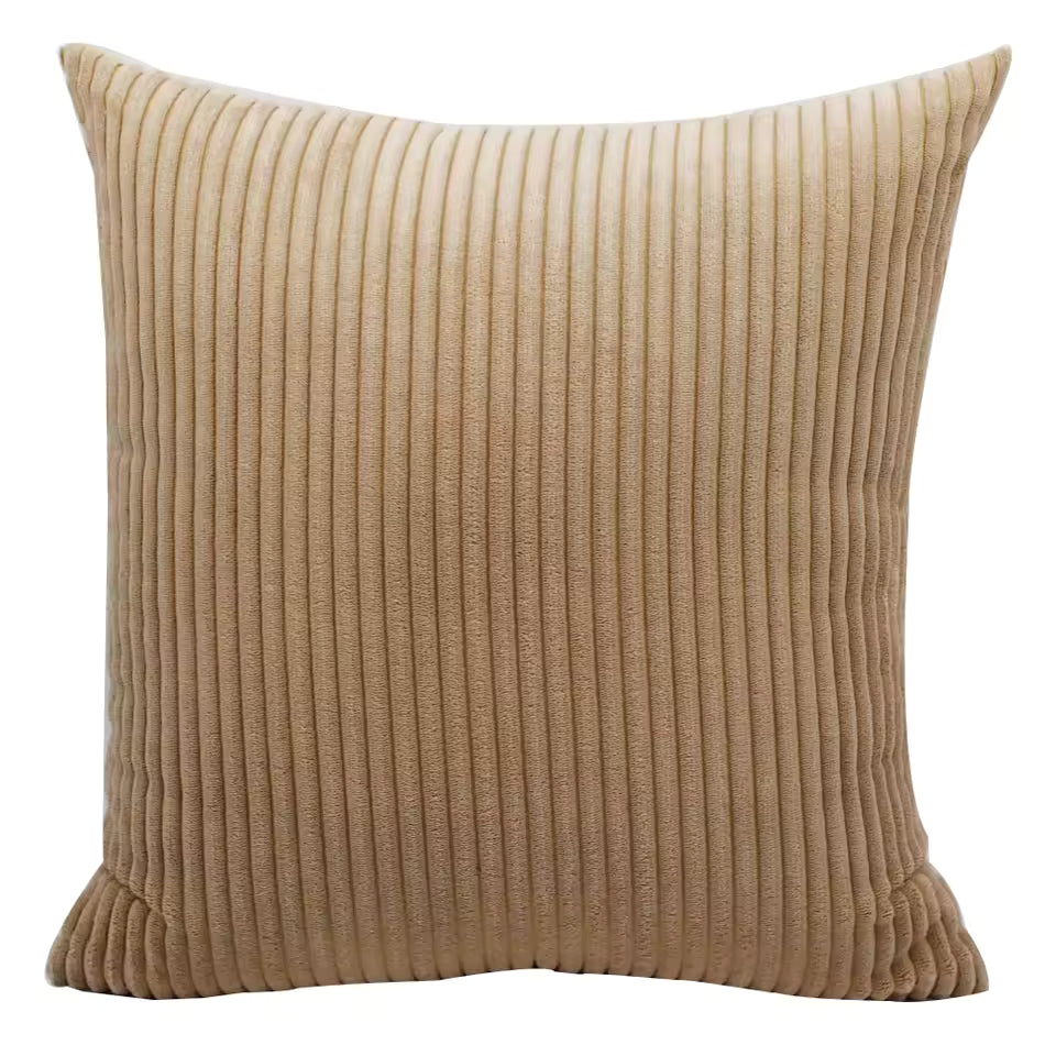 Striped Corduroy Cushion Cover Solid Color Sofa Pillowcase