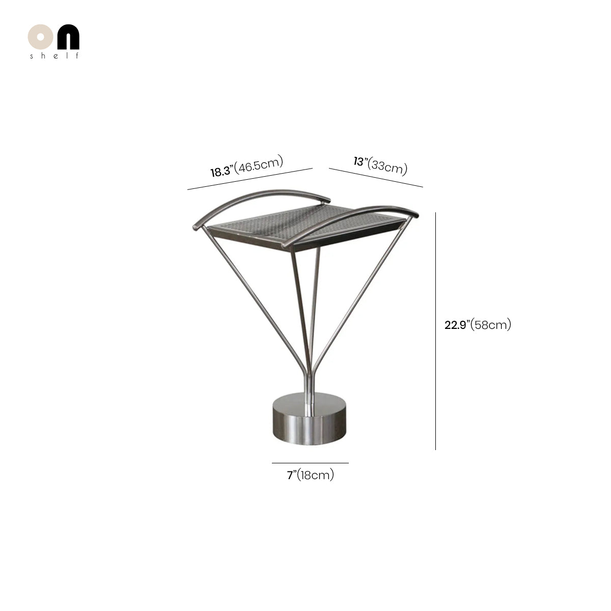 Stainless Steel Side Table - Arc Sculptural Accent