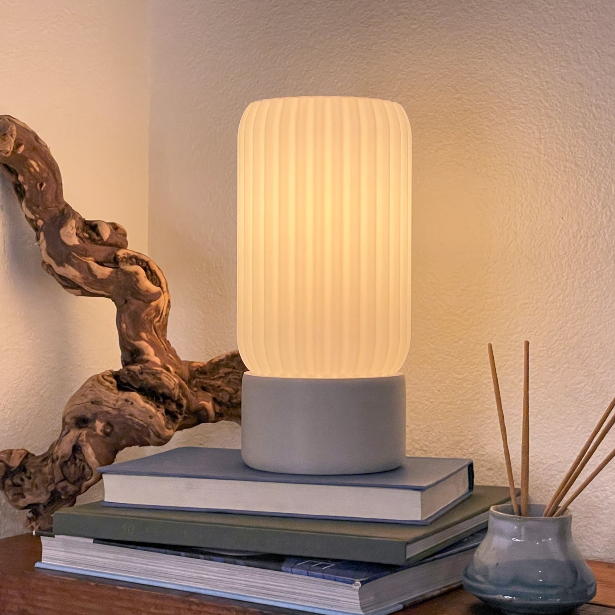 Milk Shade Barrel Lamp - Eco Friendly Modular Table Light