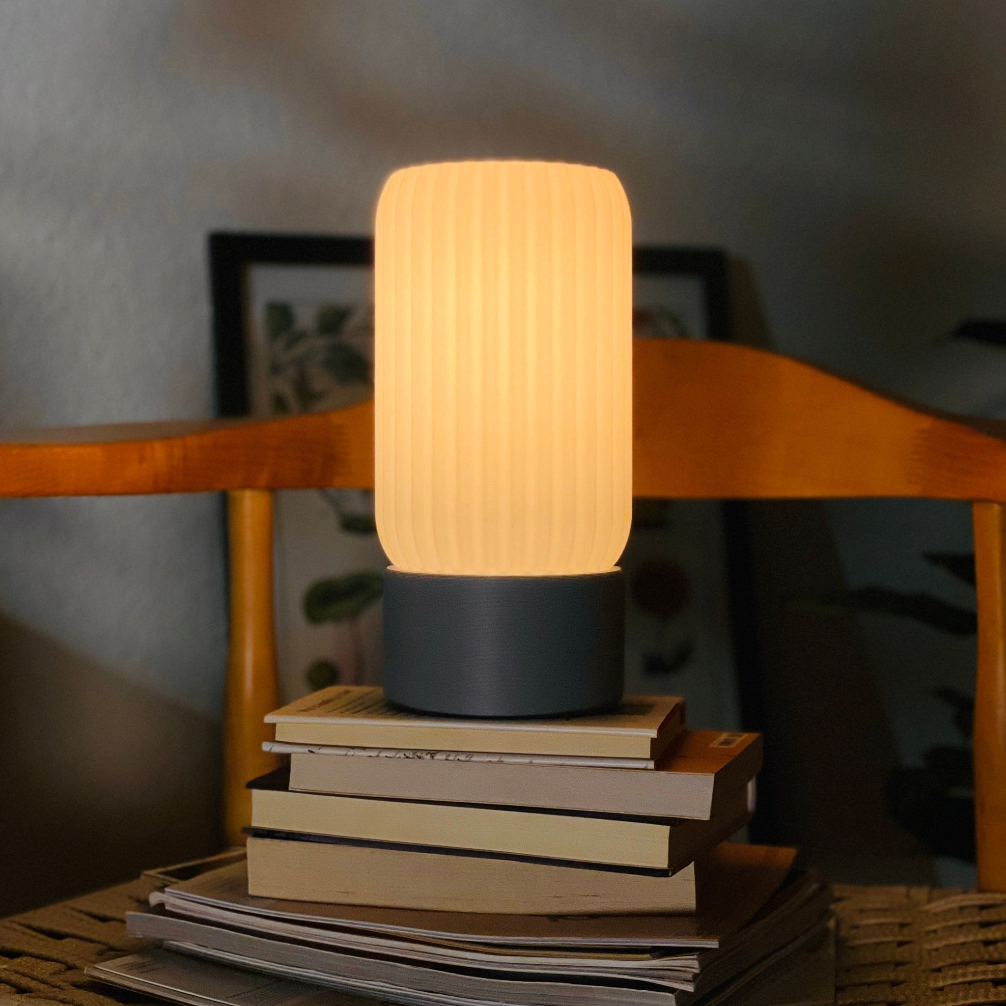 Milk Shade Barrel Lamp - Eco Friendly Modular Table Light