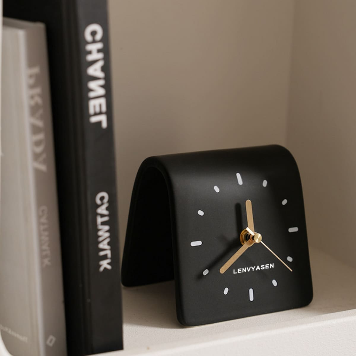 modern ceramic clock for desk or shelf