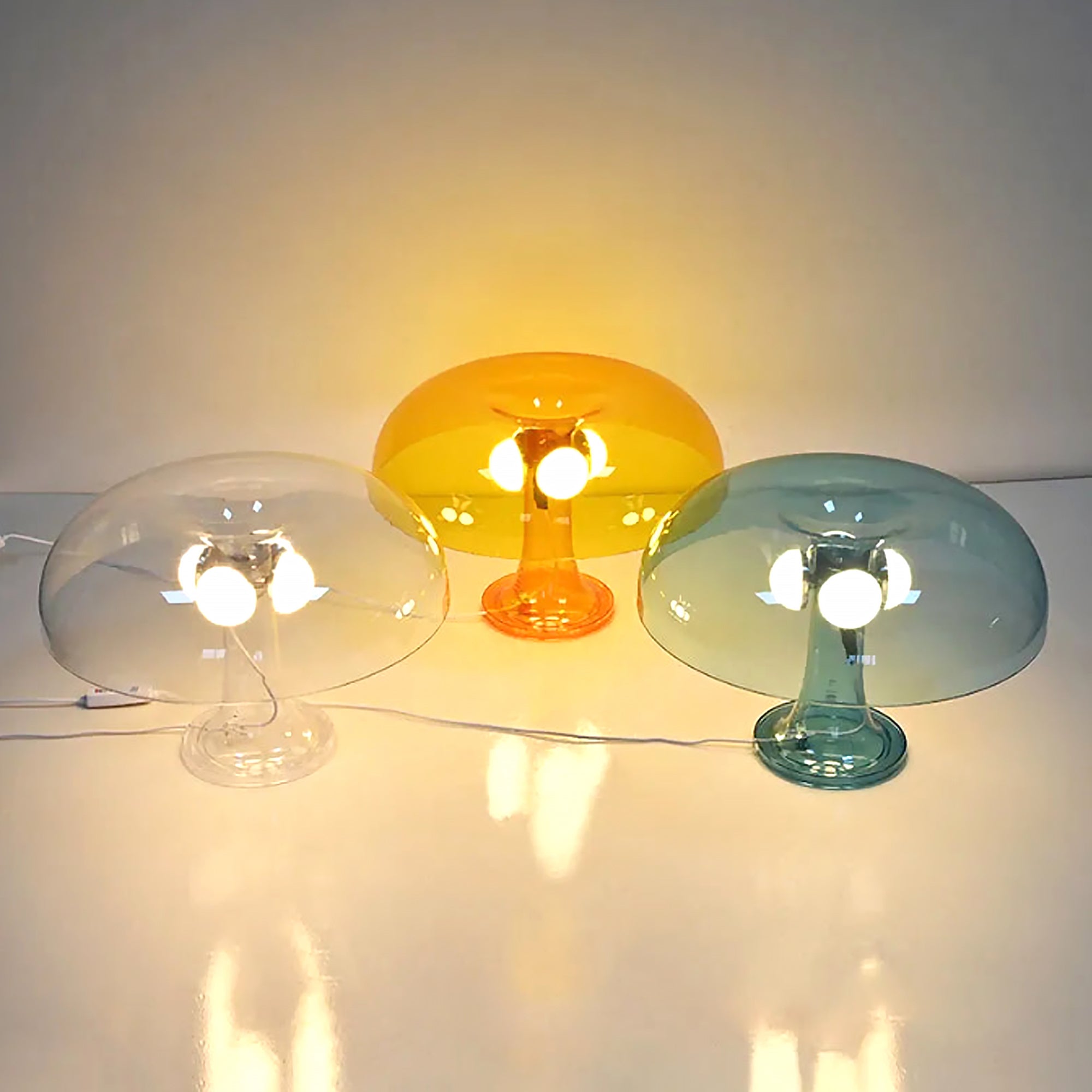 Mushroom Table Lamp | Bauhaus Style Transparent Desk Light