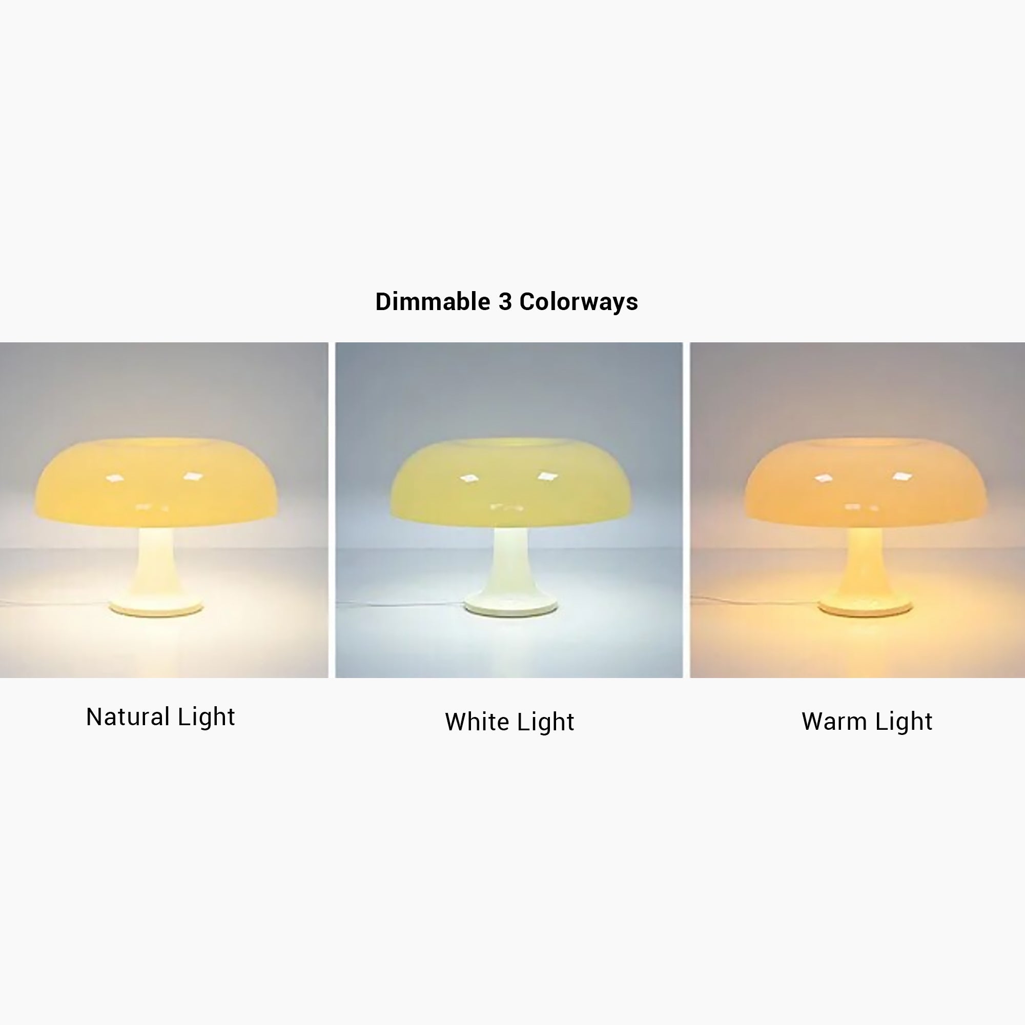 Mushroom Table Lamp | Bauhaus Style Transparent Desk Light